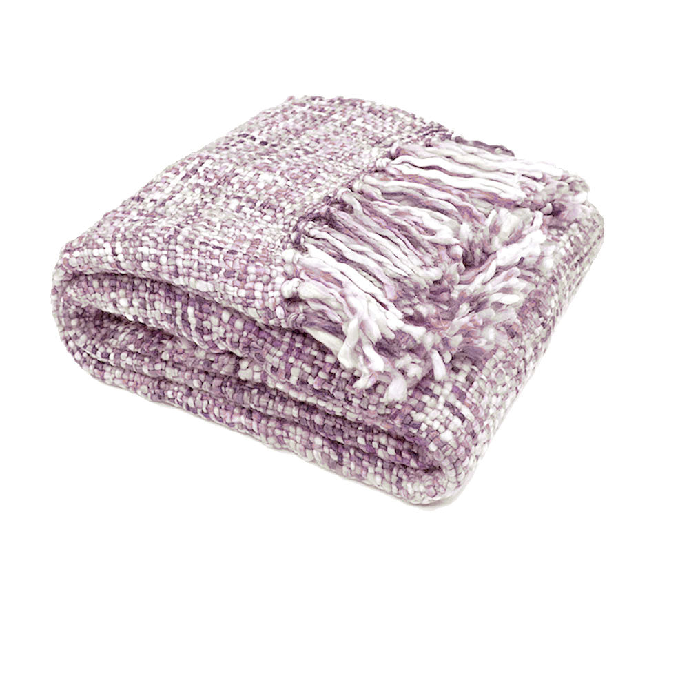 Oslo Knitted Weave Throw 127x152cm - Lilac Hint