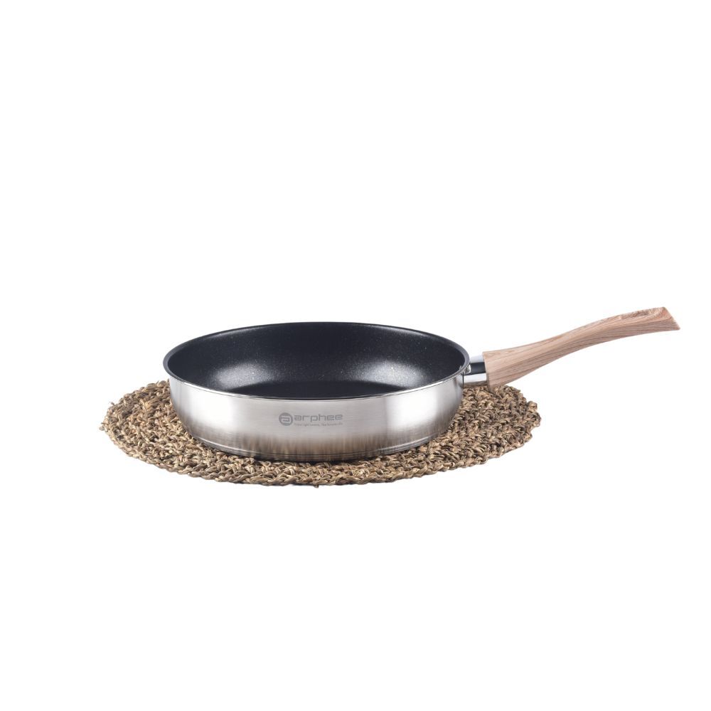 304 Stainless Steel Mousse Frying Pan 24cm