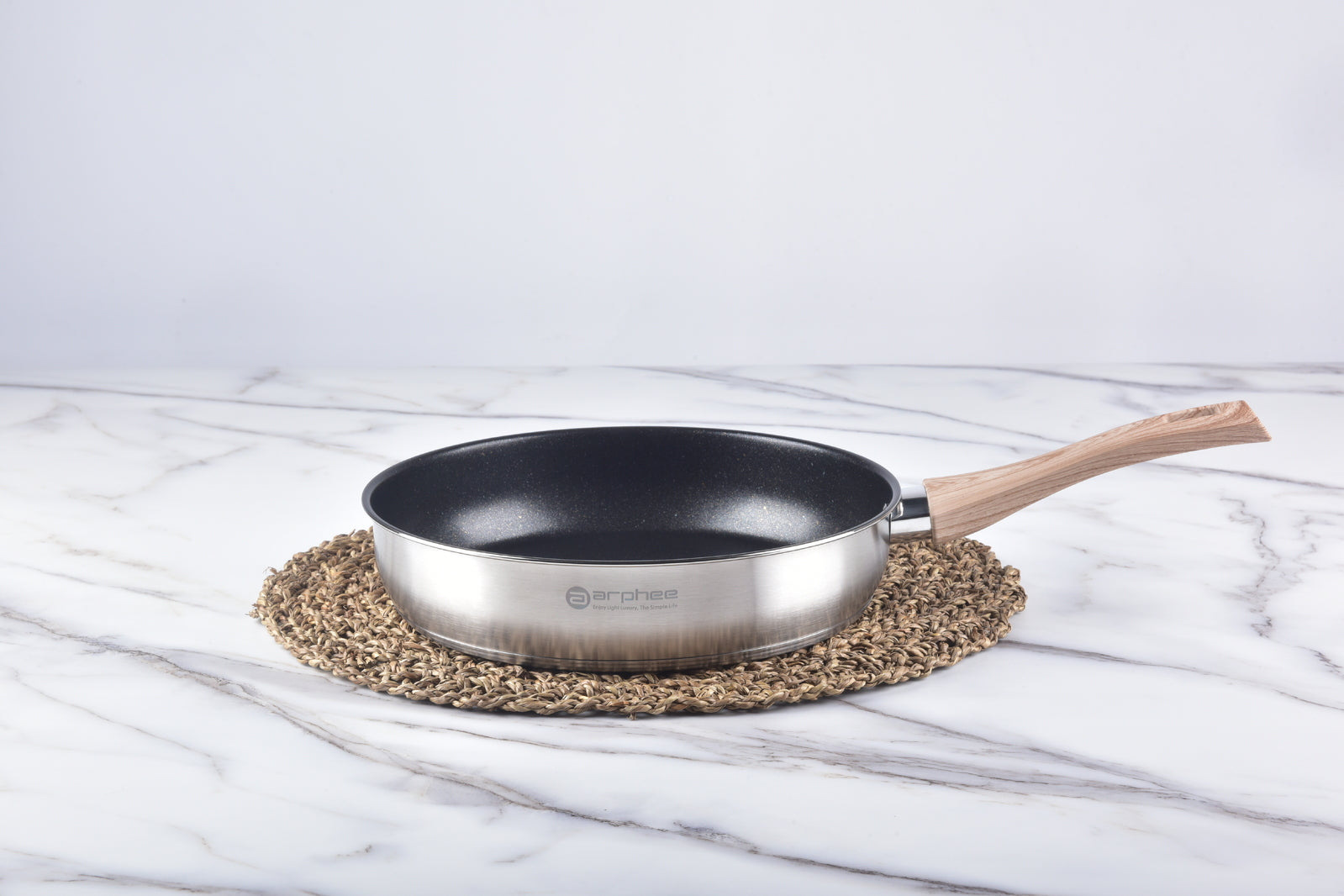 304 Stainless Steel Mousse Frying Pan 24cm