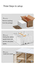 Cubes Storage Folding Shoe Box With 1 Column, 10 Grids,5 Brown Doors