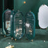 Jewellery Storage Box Earrings Display Necklace Organizer 4 Doors Foldable Screen Green