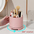 360Â° Rotating Makeup Brush Bucket Transparent Dust-proof Cosmetic Storage BoxWhite