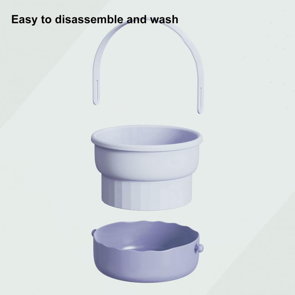 3 In 1 Makeup Brushes Cleaner Sponge Brush Washing Box Makeup Brush Drying BasketLight Purple