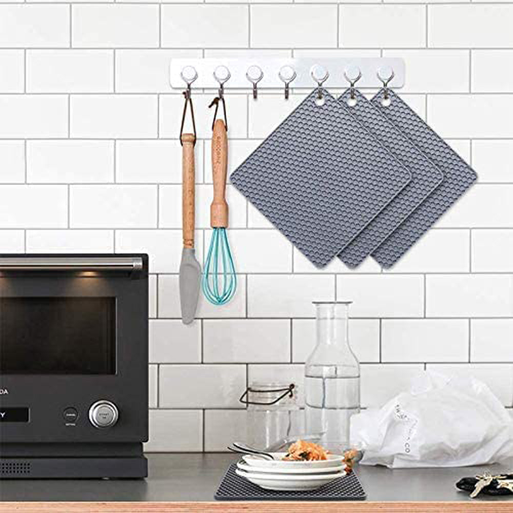 4 Pack Multi Purpose Silicone Insulation Mat Heat-Resistant Dishes PadsOrange