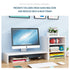 Wooden Desk Monitor Riser Stand With 3Tier Storage Shelves Desktop Bookshelf(White Wood(Style 01))