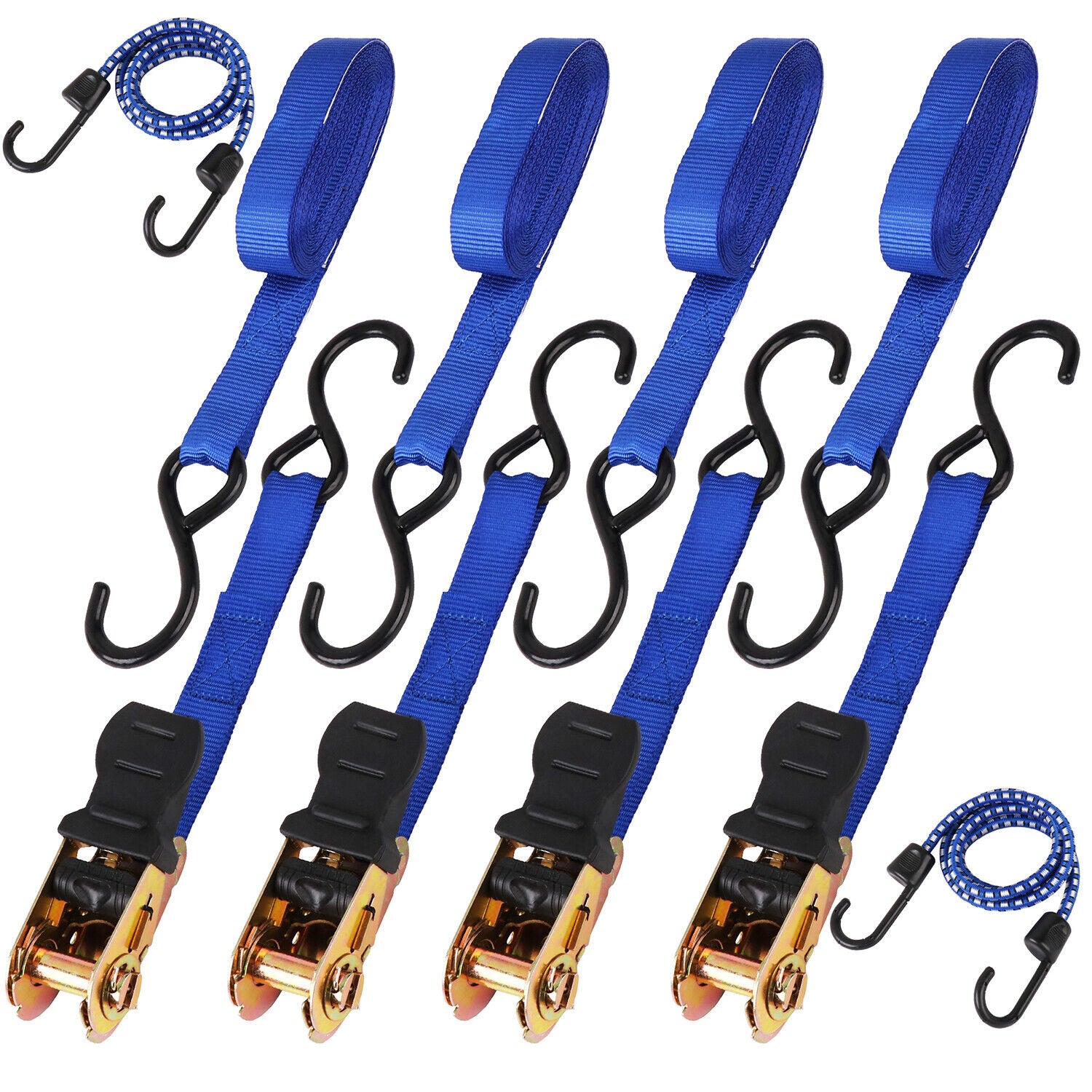 10Pcs Ratchet Tie Down Straps 997KG 4.5M Trucks Trailer Strap ‎Stainless Steel