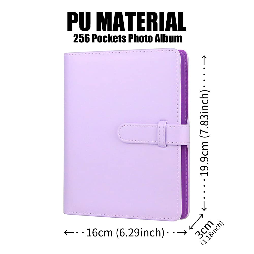 LIFEBEA 256 Pockets Photo Album for Fujifilm Instax Mini 11 12 9 40 Evo Liplay 8 7+ Instant Camera, Photo Album for Polaroid Kodak HP Zink 2x3