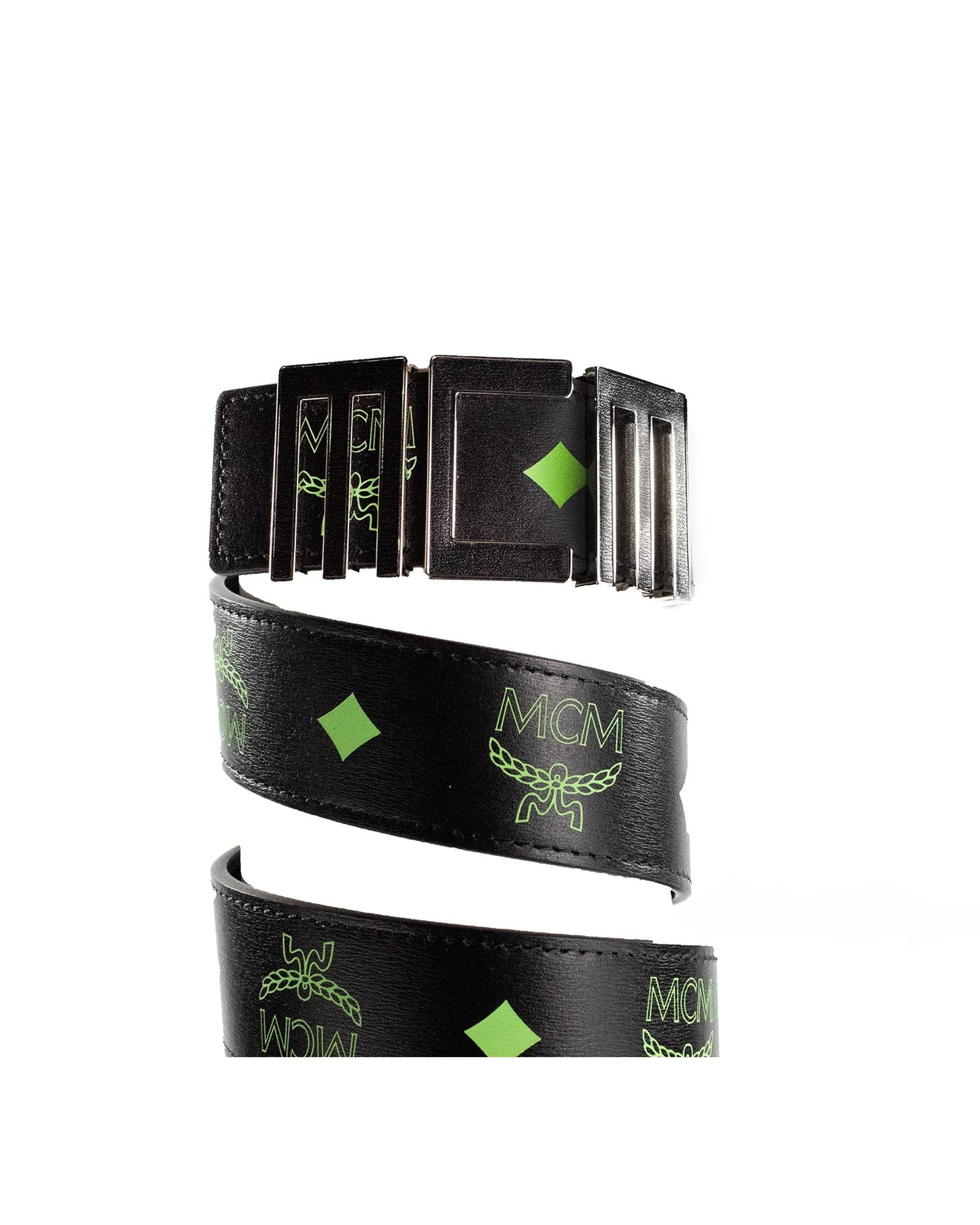 Claus Mens Summer Green Visetos Logo Belt One Size Men