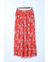 Floral Ruffled Crop Top and Maxi Skirt Set - 2XL