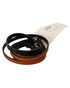 CNC  Fashion Belt with Silver Tone Buckle - Brown Leather 100 cm Women