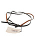 CNC  Fashion Belt with Silver Tone Buckle - Brown Leather 100 cm Women