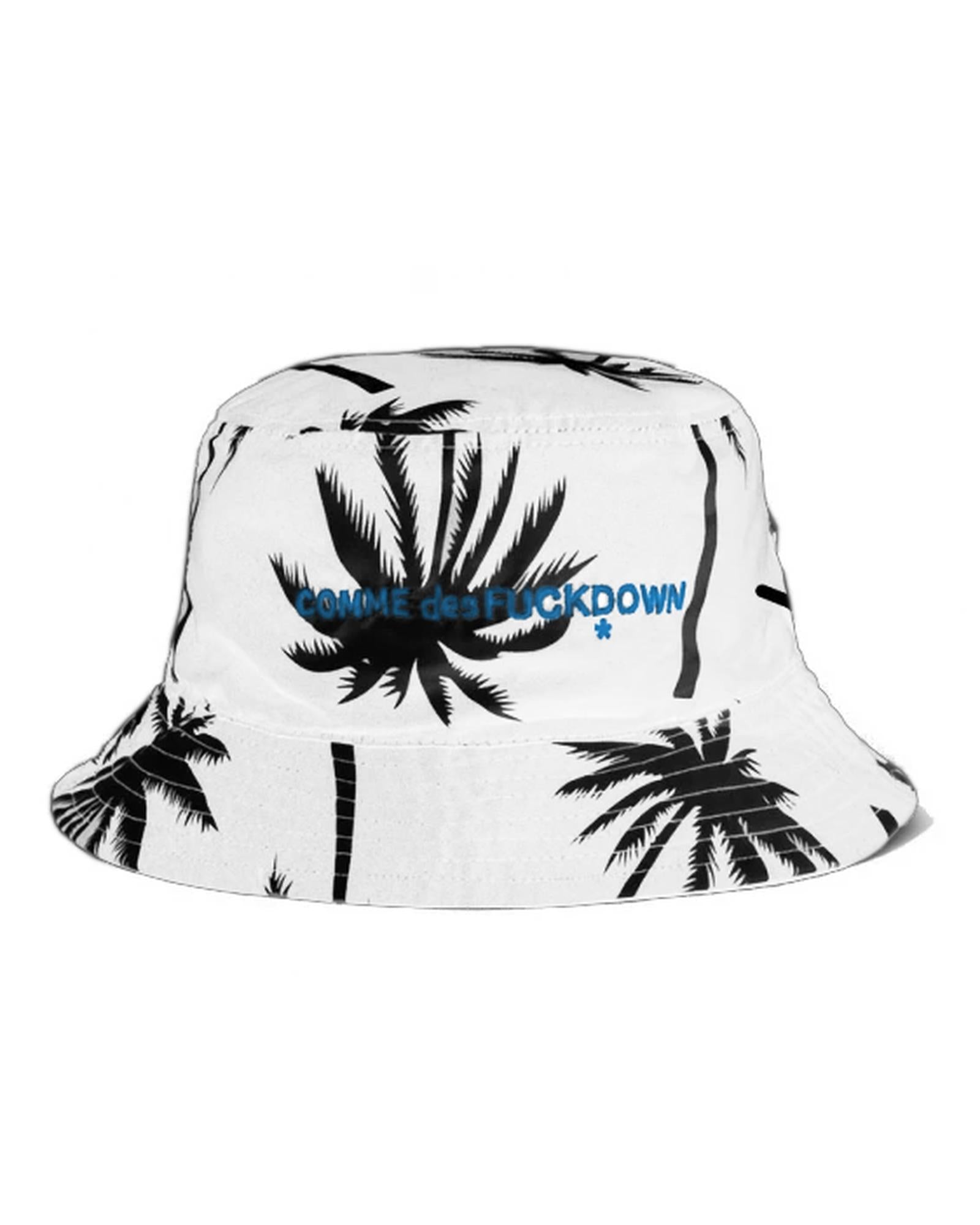 Fisherman Hat with Palm Print and Embroidered Logo One Size Women