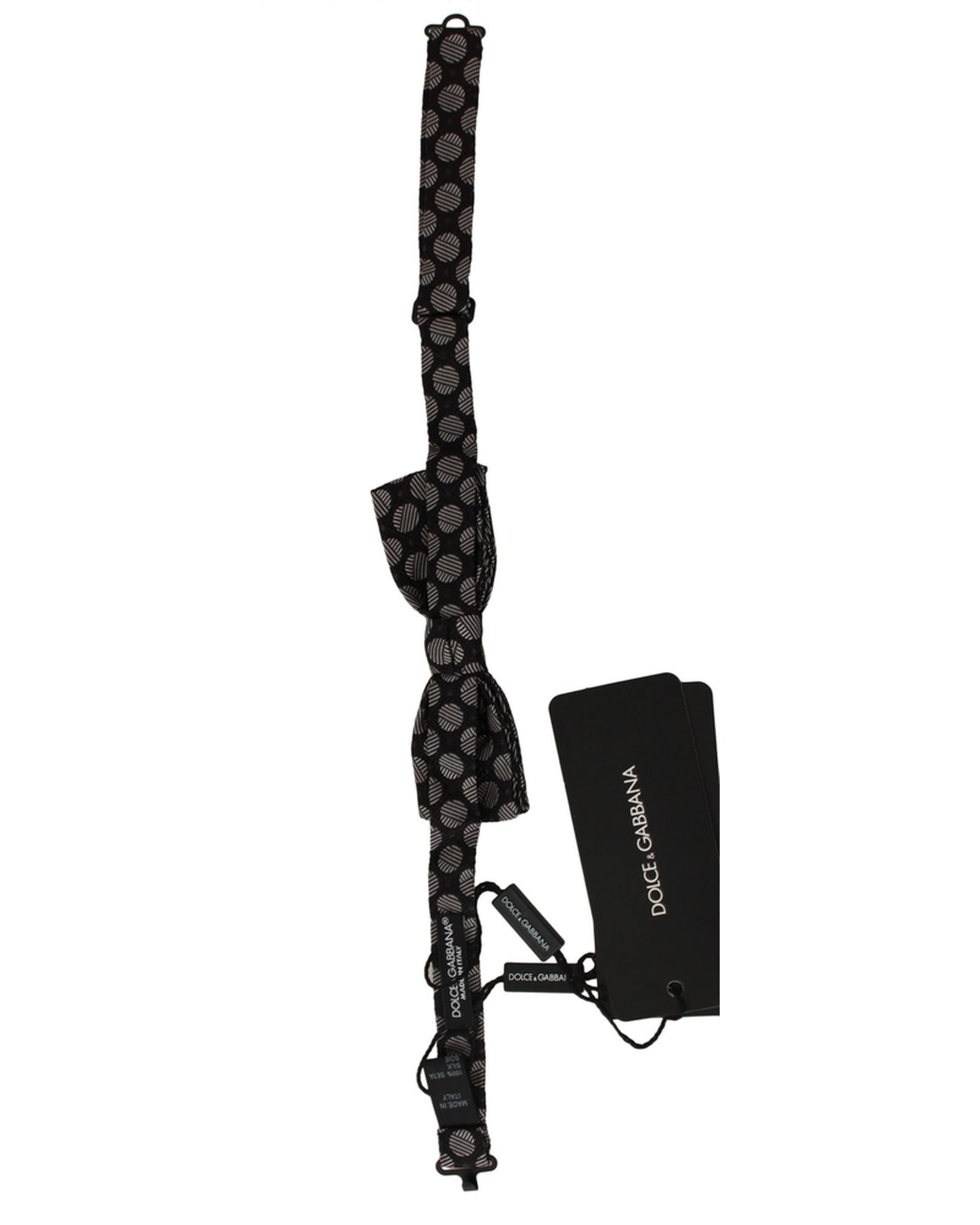 Exclusive Dolce & Gabbana Polka Dot Silk Bow Tie One Size Men
