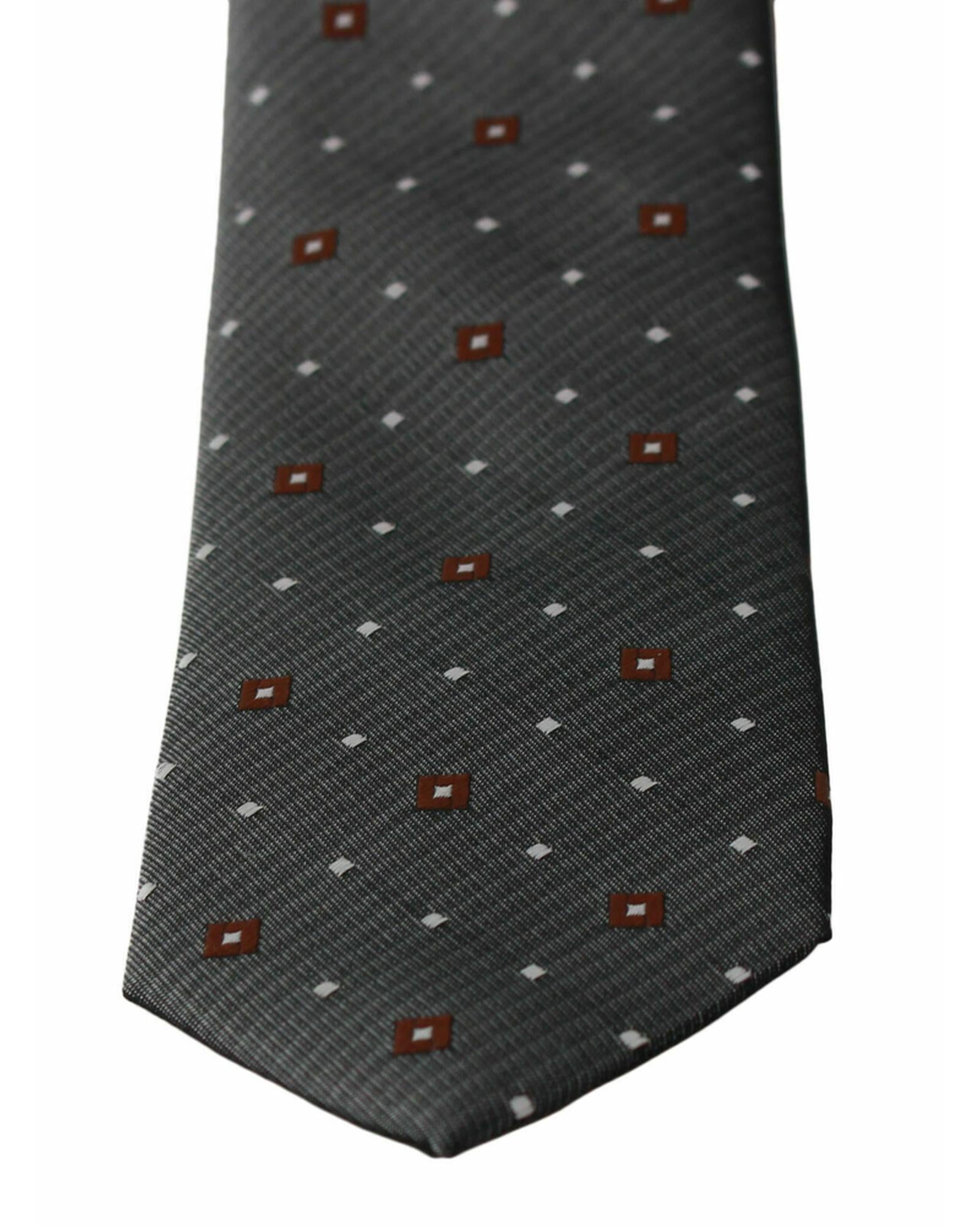 Dolce & Gabbana Exclusive Gray Patterned Silk Tie One Size Men