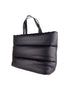 Padded Eco-Leather Shopping Bag with Zip Closure and Internal Pockets One Size Women