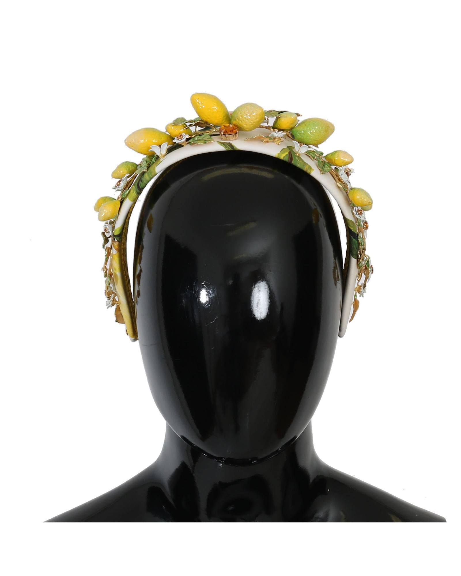 Dolce & Gabbana Lemon Sicily Crystal Headband One Size Women