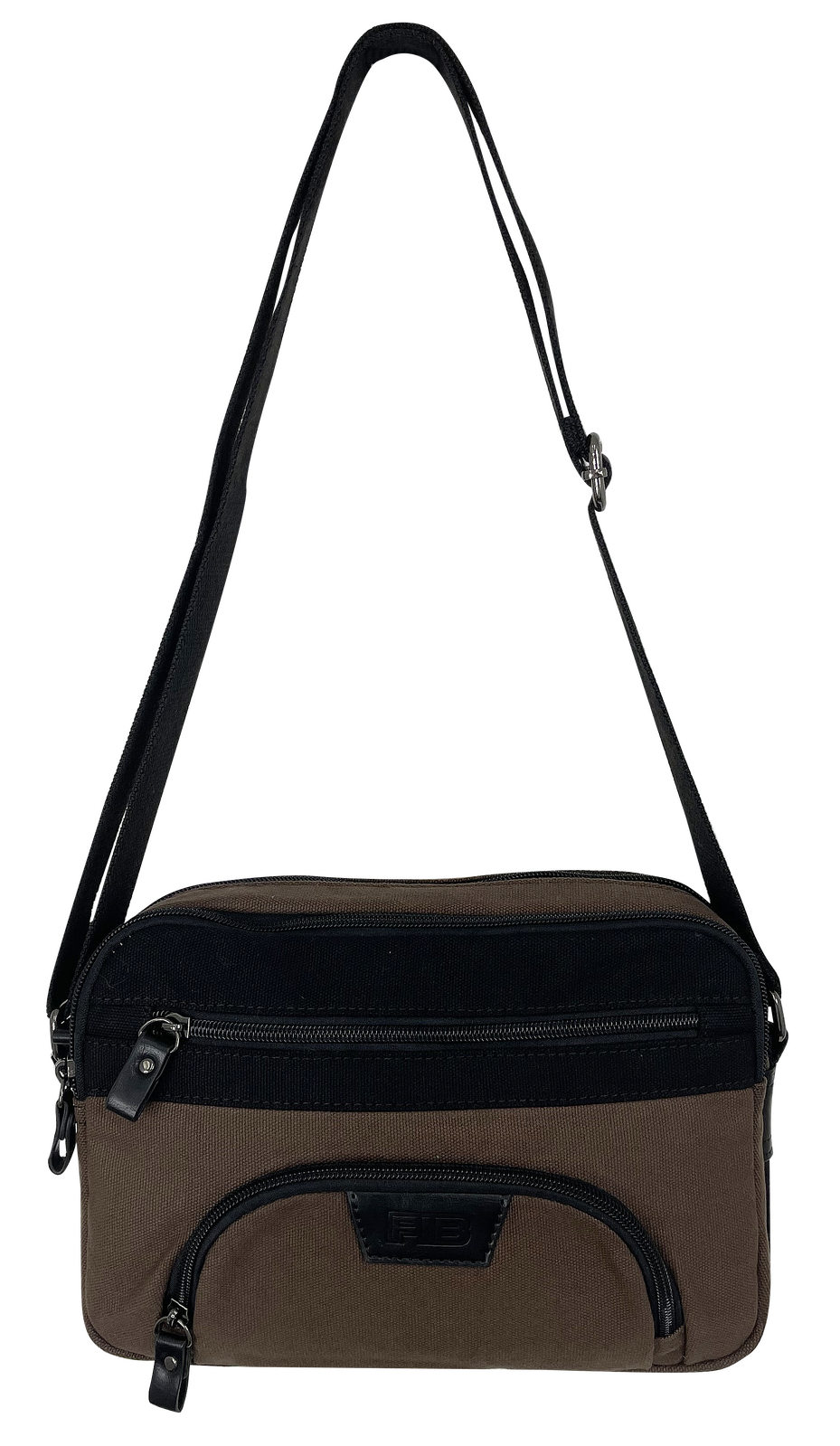 Byron East West Sling Shoulder Bag Travel Adjustable Strap - Brown