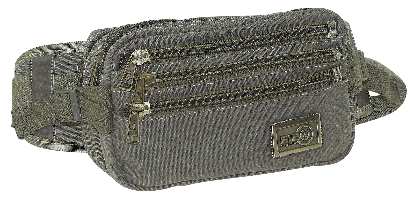Canvas Bum Bag w Belt Wallet Waist Pouch Travel Mobile Phone Military - Khaki