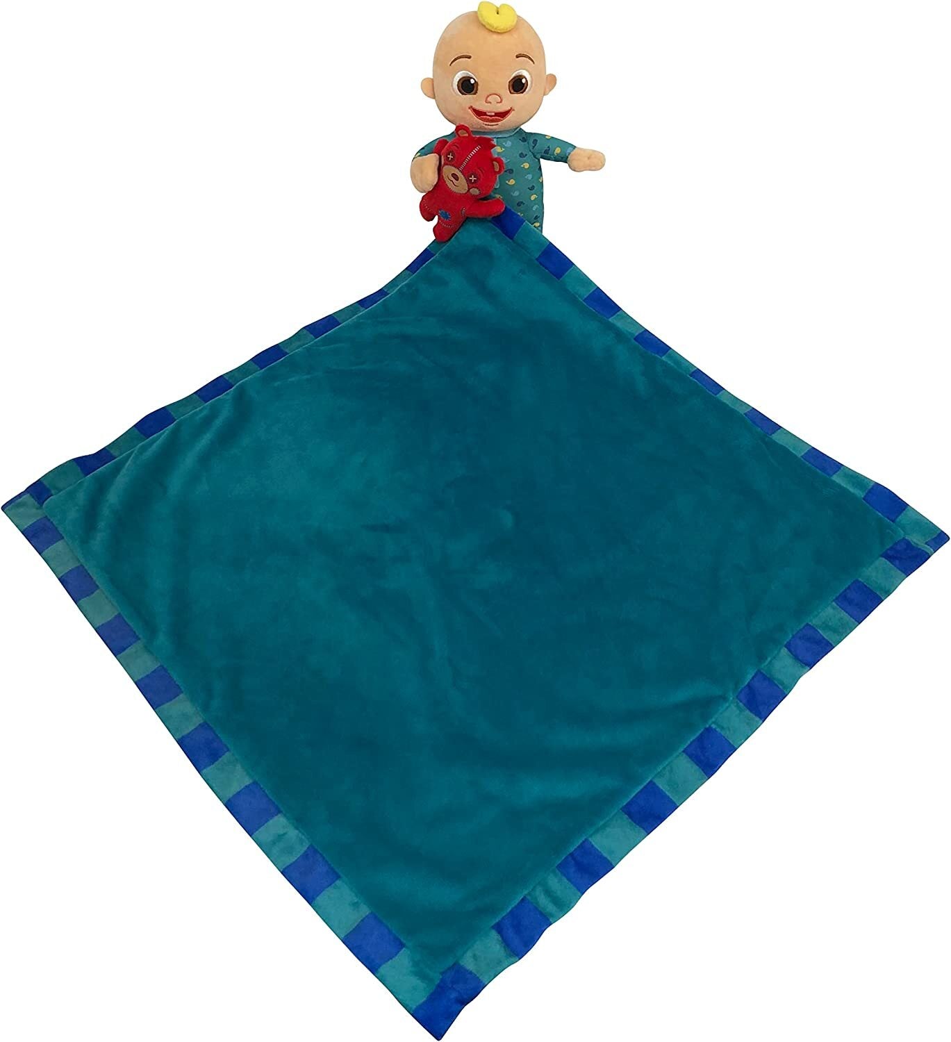 Plush Blanket Comforter Kids Children w/ Toy - Blue (51x51cm)