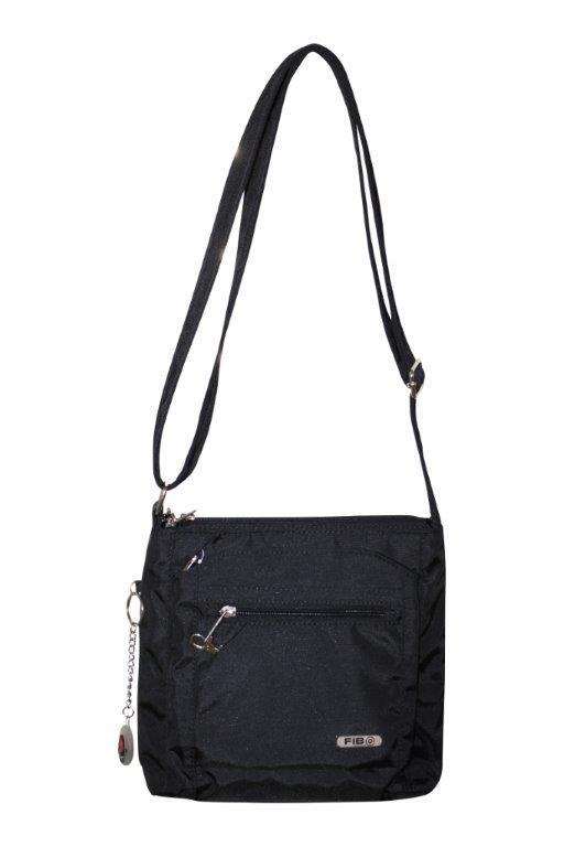 Mens Crossbody Bag Adjustable Shoulder Strap Travel Pockets - Black