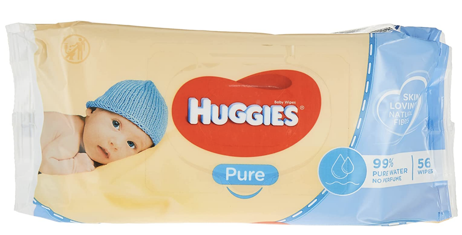 Huggies Pk56 Baby Wipes Pure Unscented Sticky Top