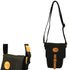 Water Resistant Small Shoulder Canvas Bag w Adjustable Shoulder Strap - Black