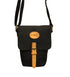 Water Resistant Small Shoulder Canvas Bag w Adjustable Shoulder Strap - Black