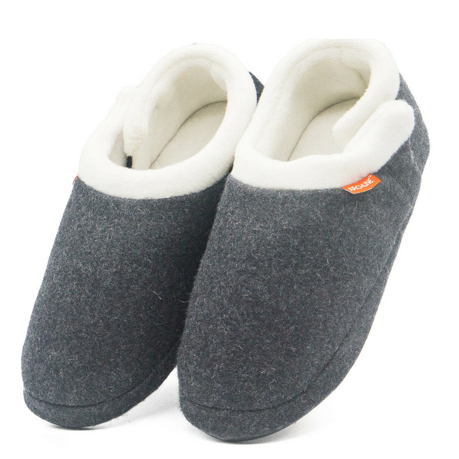 Orthotic Slippers CLOSED Arch Scuffs Orthopedic Moccasins Shoes - Grey Marle - EUR 35