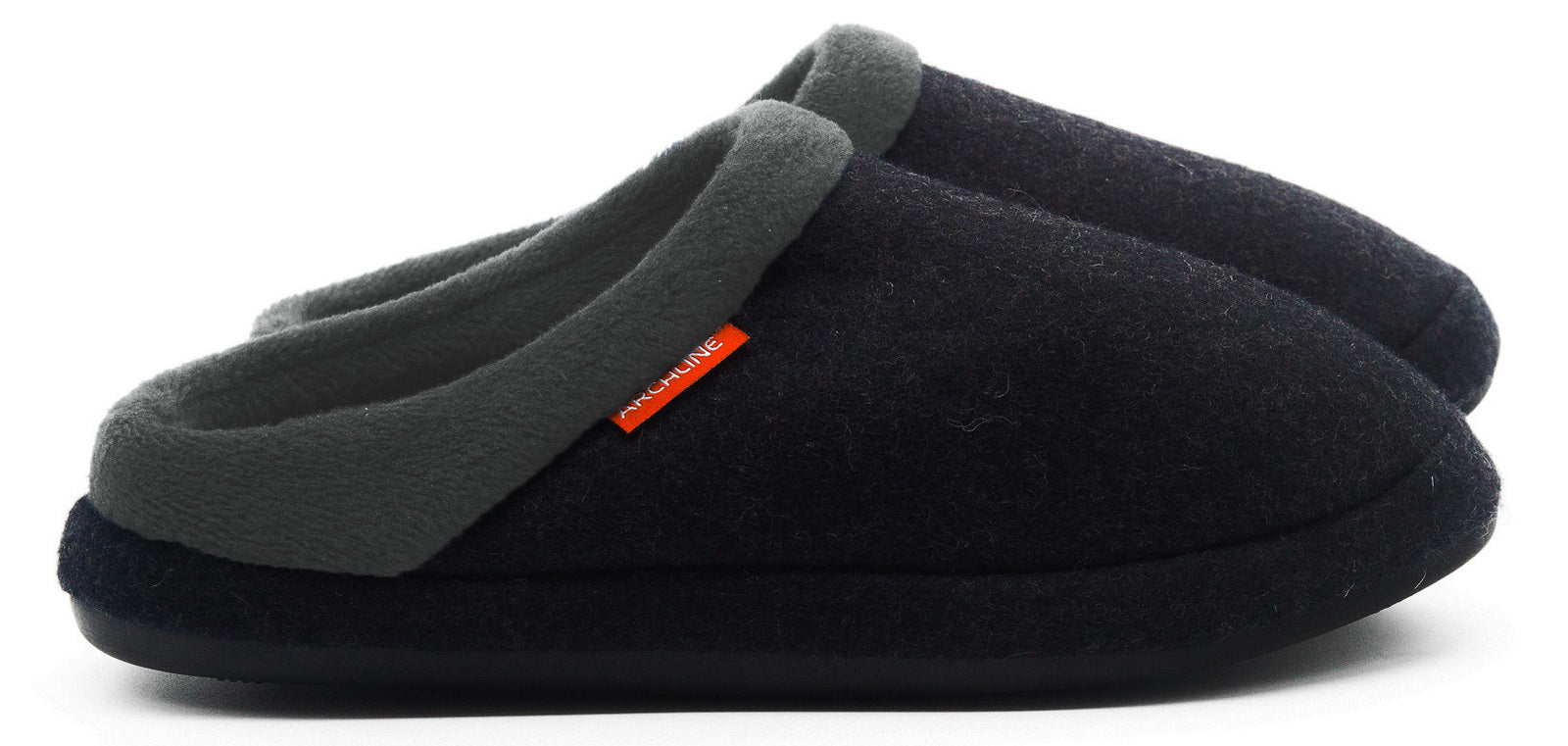 Orthotic Slippers Slip On Arch Scuffs Orthopedic Moccasins - Charcoal Marle - EUR 39
