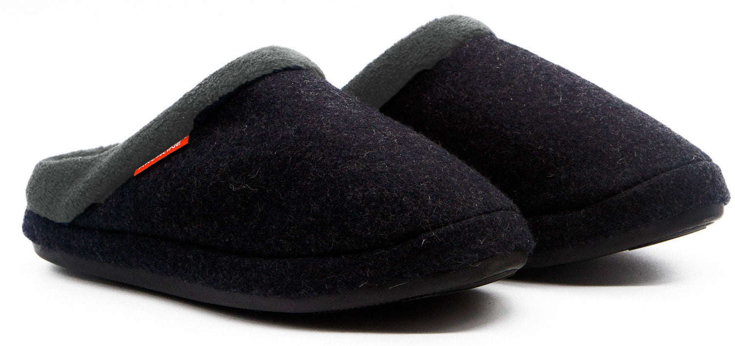 Orthotic Slippers Slip On Arch Scuffs Orthopedic Moccasins - Charcoal Marle - EUR 41