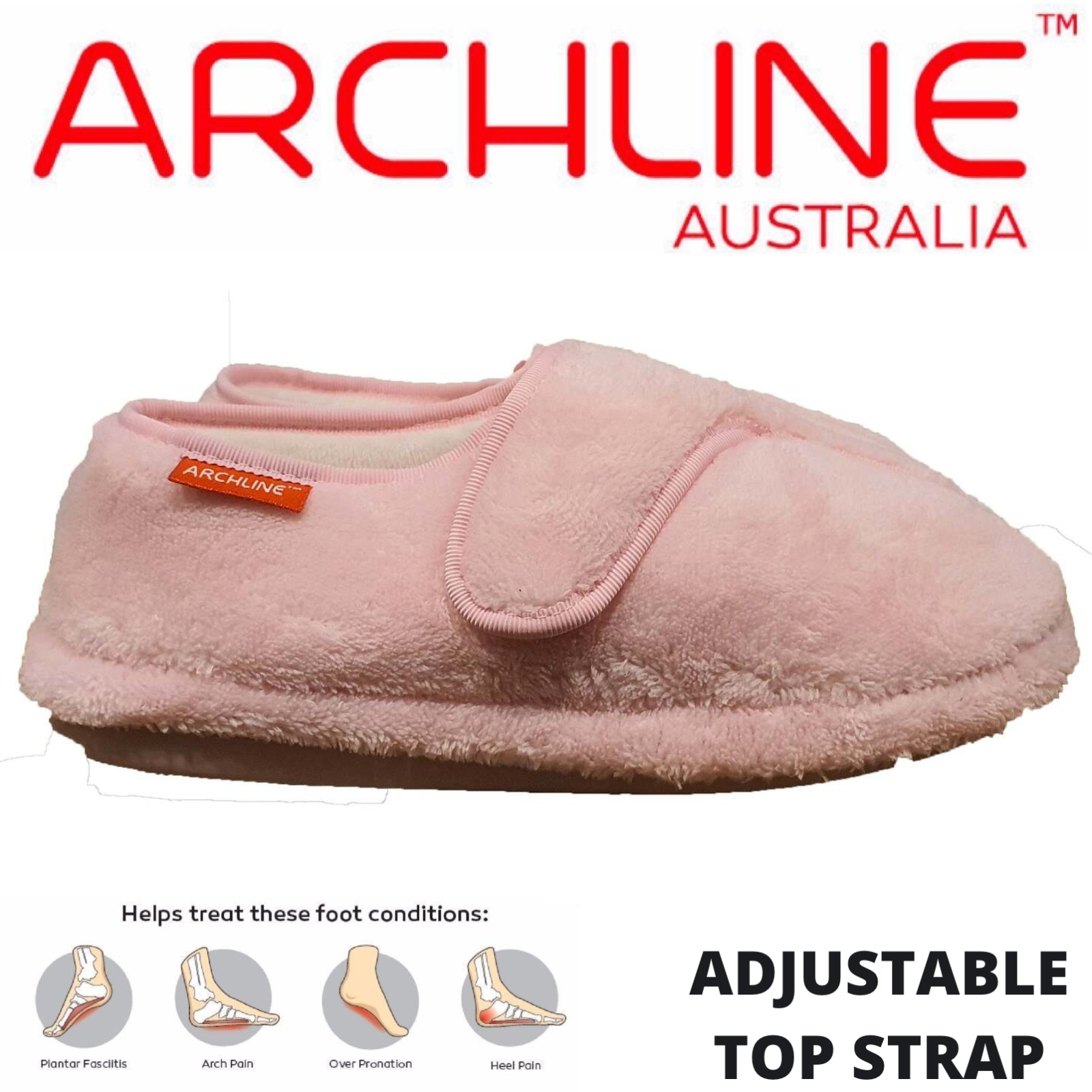 Orthotic Plus Slippers Closed Scuffs Pain Relief Moccasins - Pink - EU 39