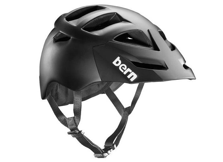 Mens Morrison Cycling Bike Helmet w/ Hard Visor - Matte Black - L/XL