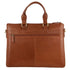 Mens Leather Briefcase Business Bag Shoulder Laptop Tote  - Tan
