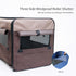 Pet Carrier Bag Soft Dog Crate Cage Kennel Tent House Foldable Portable Car Bed Brown 70*52*52CM