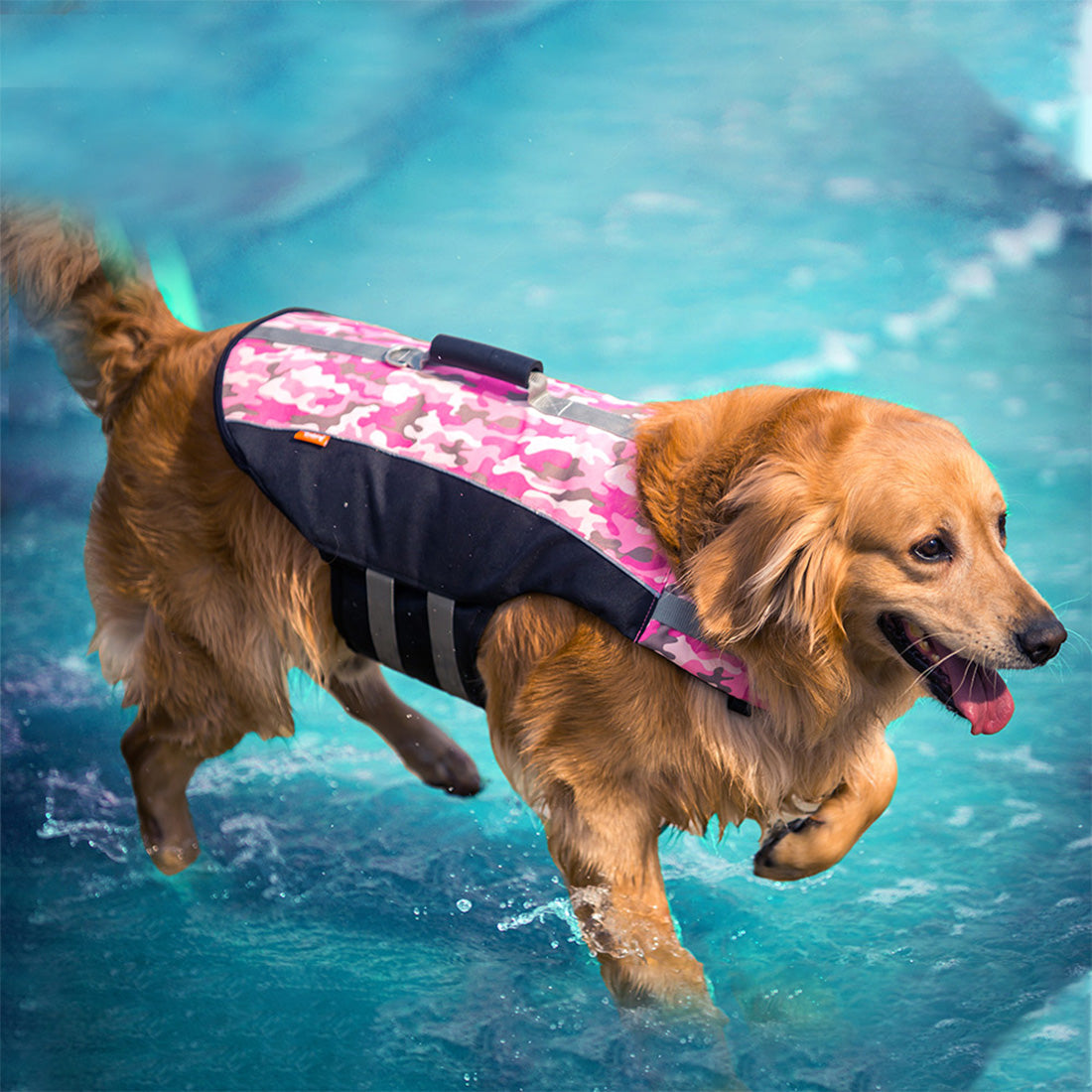 Ondoing Dog Life Jacket Lifesaver Pet Safety Vest Swimming Boating Float Aid Buoyancy