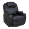 Black Massage Sofa Chair Recliner 360 Degree Swivel PU Leather Lounge 8 Point Heated
