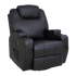 Black Massage Sofa Chair Recliner 360 Degree Swivel PU Leather Lounge 8 Point Heated