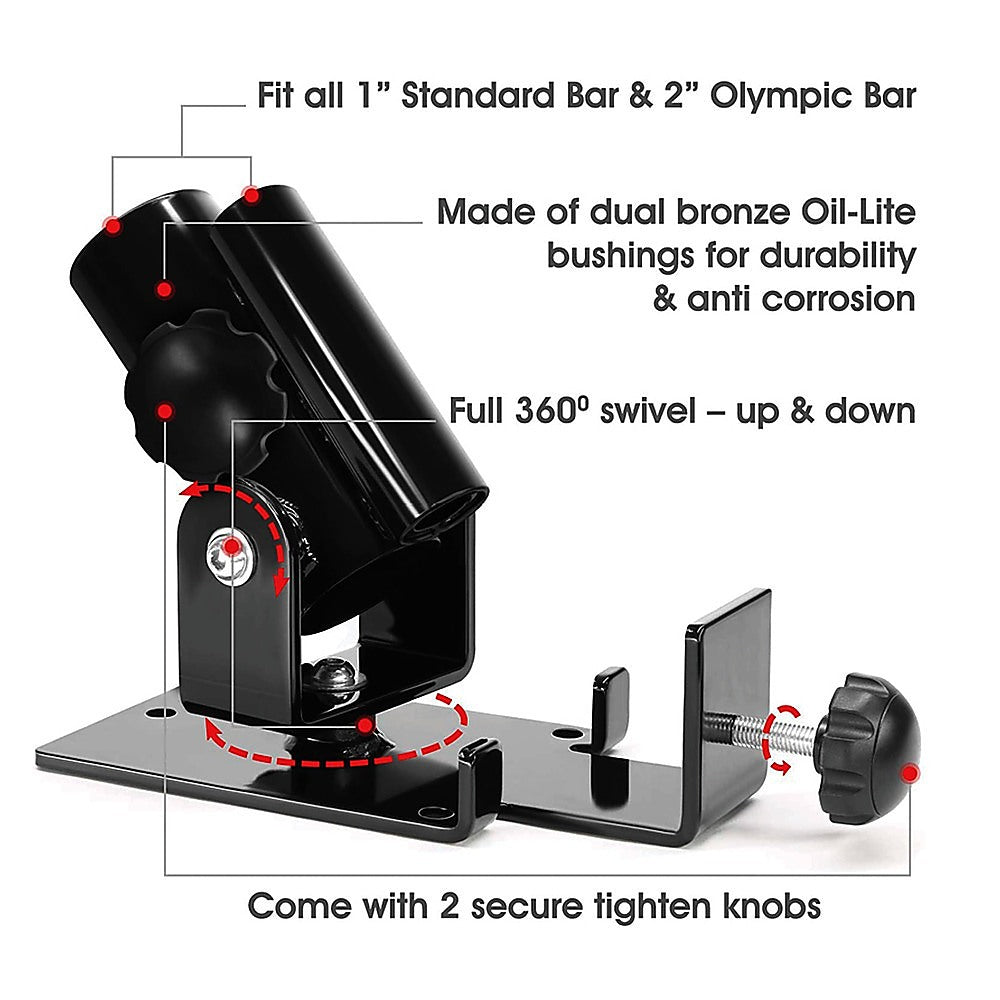 T Bar Row Landmine Platform 360-degree Swivel Fits 1