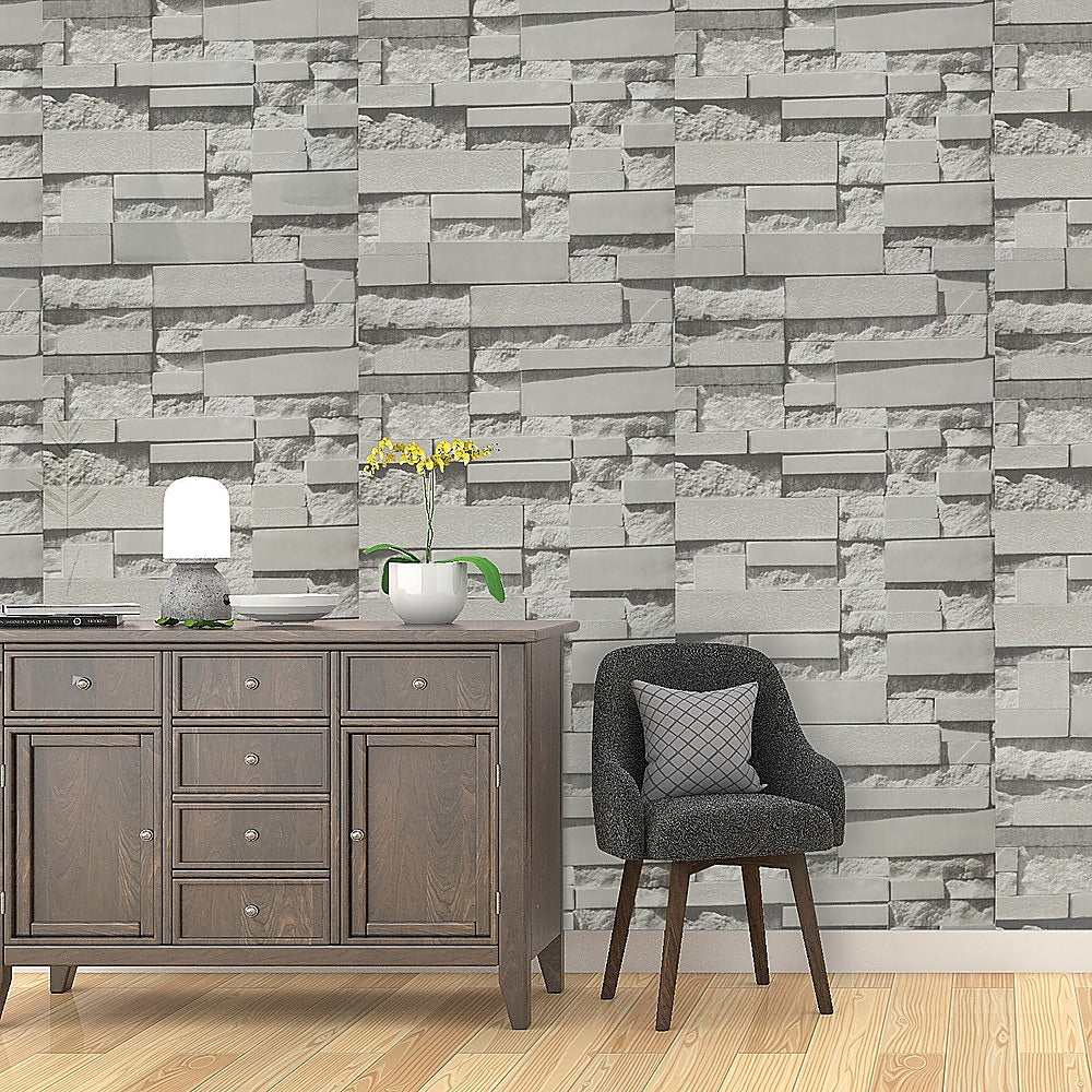 Wallpaper Brick Pattern 3D Textured Non-woven Wall Paper Roll