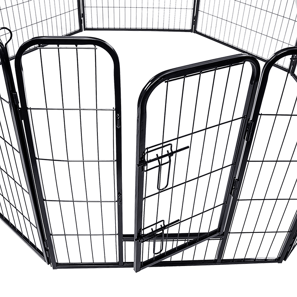 8 Panel Heavy Duty Pet Dog Playpen Puppy Exercise Fence Enclosure Cage