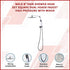 WELS 8" Rain Shower Head Set Square Dual Heads Faucet High Pressure Hand Held