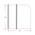 180 Degree Pivot Door 6mm Safety Glass Bath Shower Screen 1000x1400mm By Della Francesca