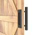 12" Square Pull and Flush Door Handle Set Black Barn Door Hardware