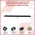 1200mm Bathroom Shower Black Grate Drain w/Centre outlet Floor Waste Square Pattern