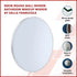 90cm Round Wall Mirror Bathroom Makeup Mirror by Della Francesca