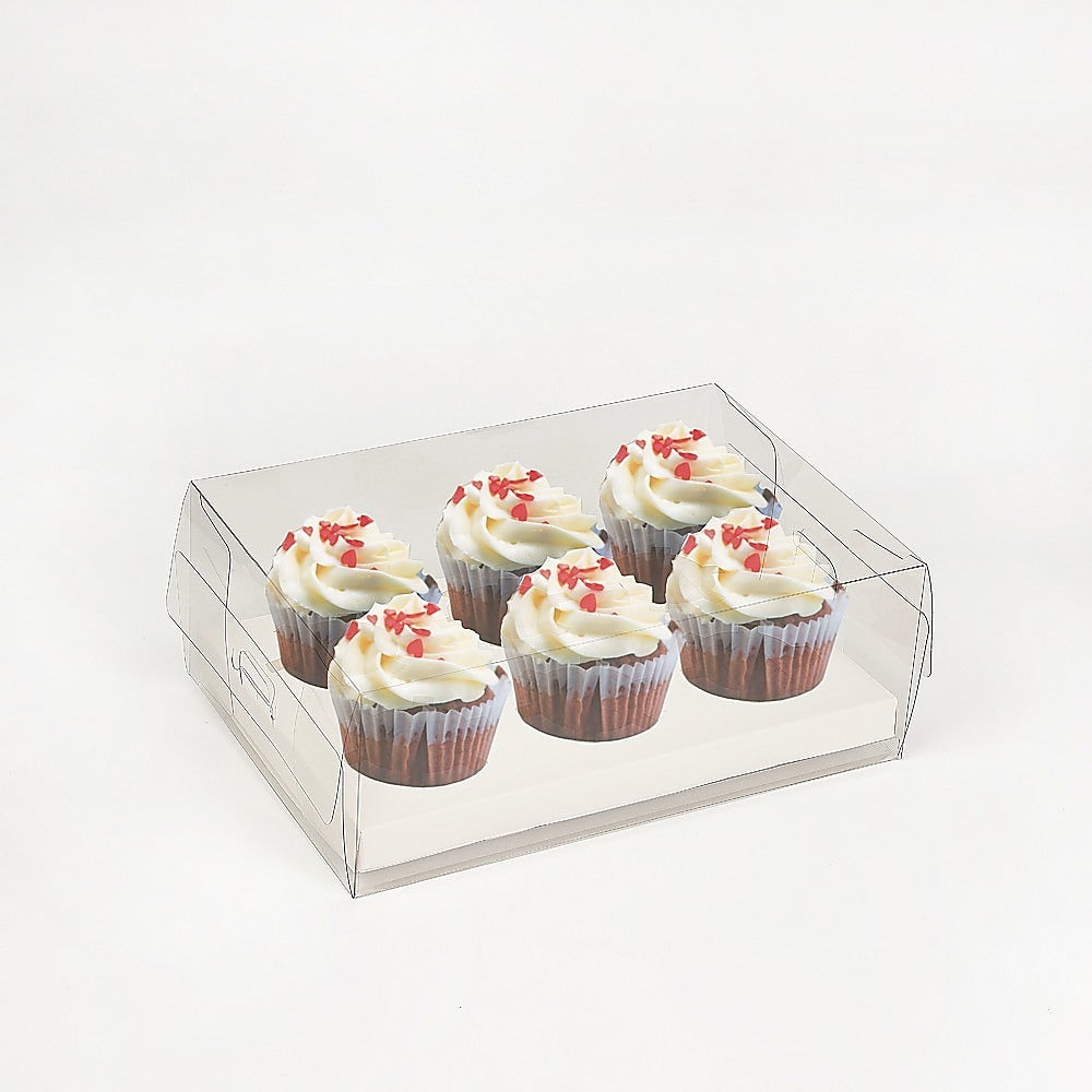 10Pcs Clear Dessert Boxes Cupcake Packing Boxes Bakery Cake Wrapping Boxes