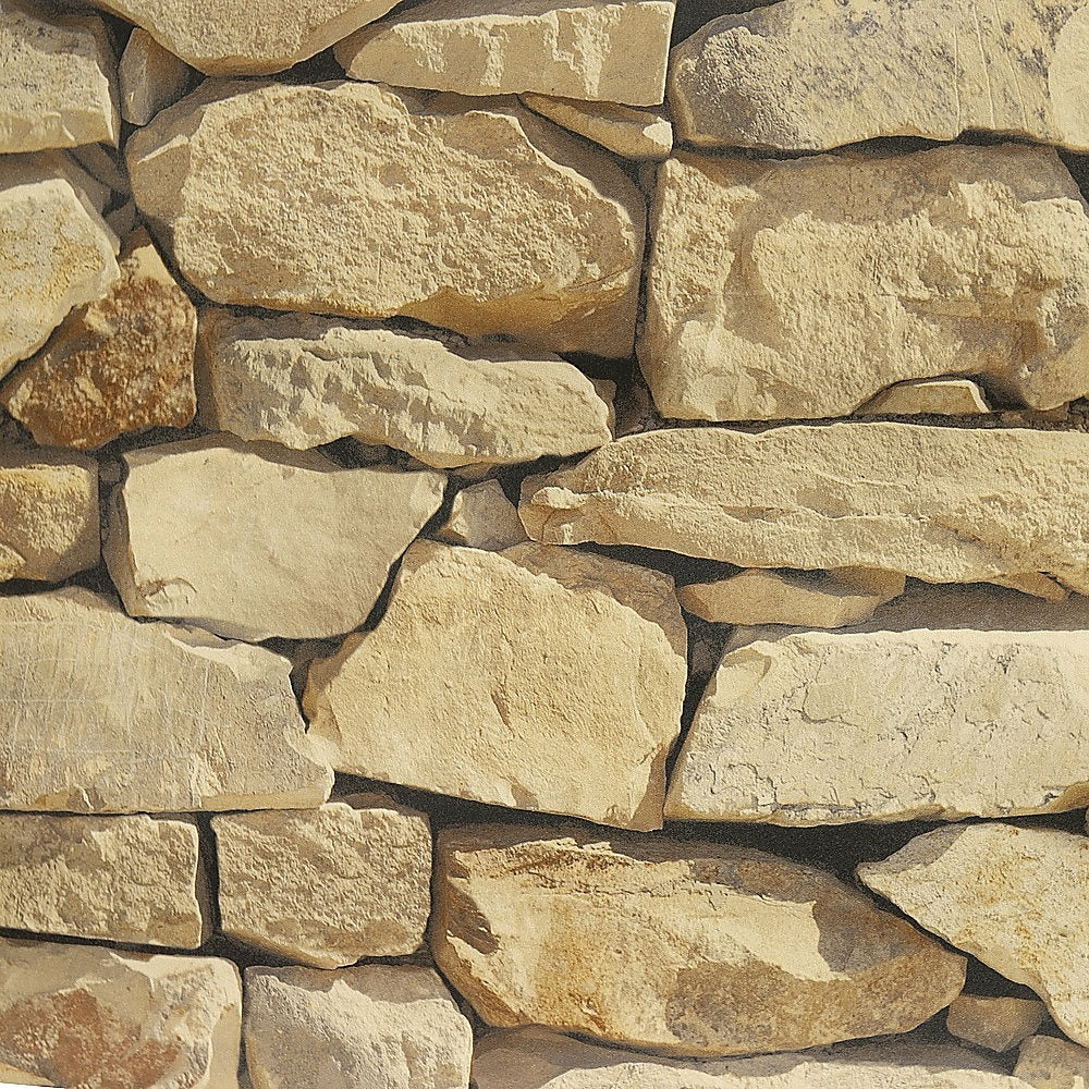 Rustic Rock Brick Wallpaper