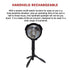 10W Handheld Spot Light Rechargeable LED Spotlight Hunting Shooting 12V