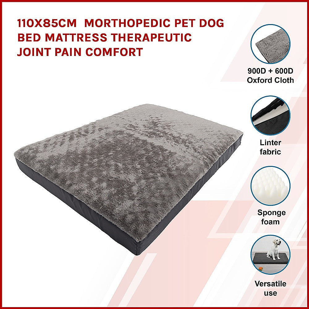 110x85cm Orthopedic Pet Dog Bed Mattress Therapeutic Joint Pain Comfort