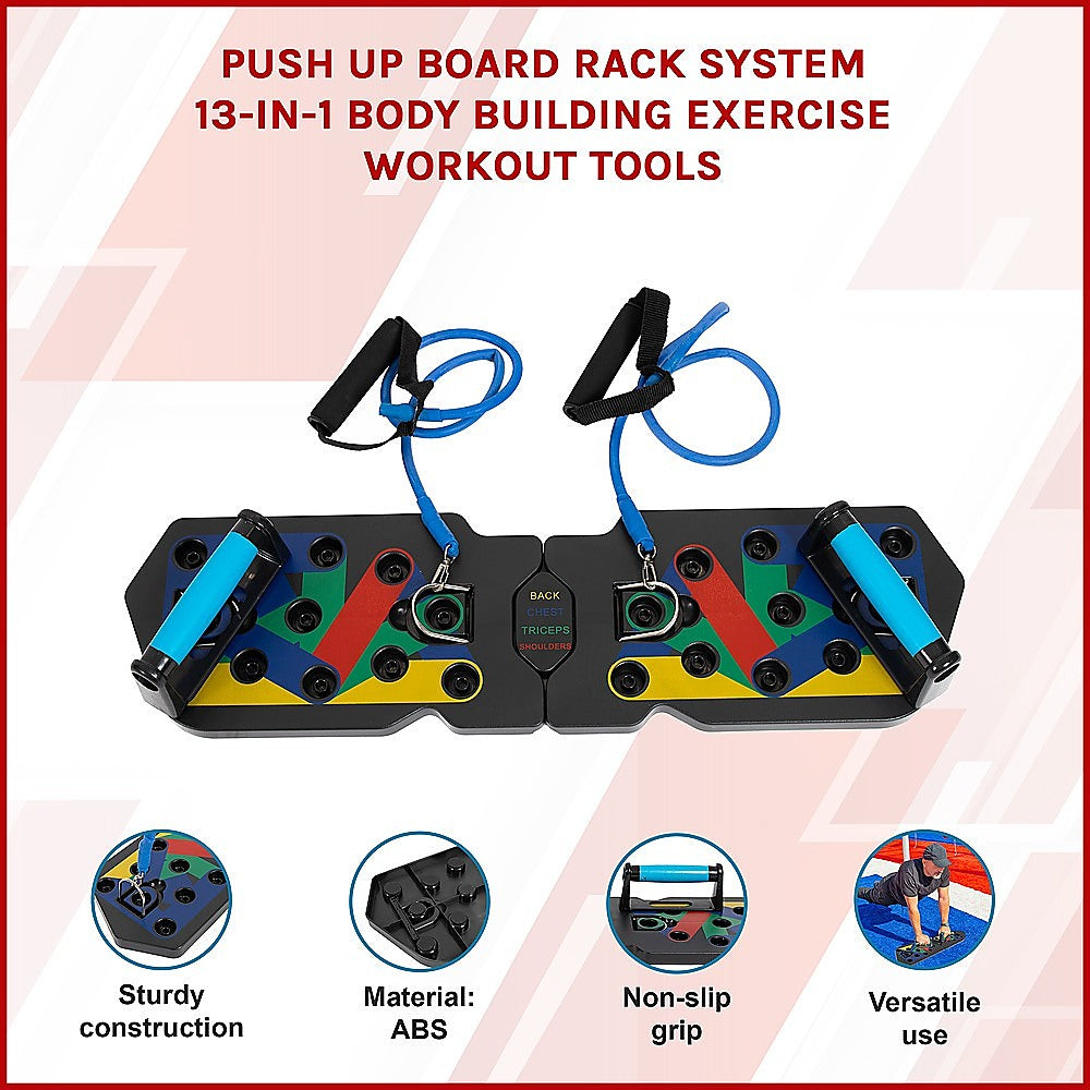 Push Up Board Rack System 13-in-1 Body Building Exercise Workout Tools